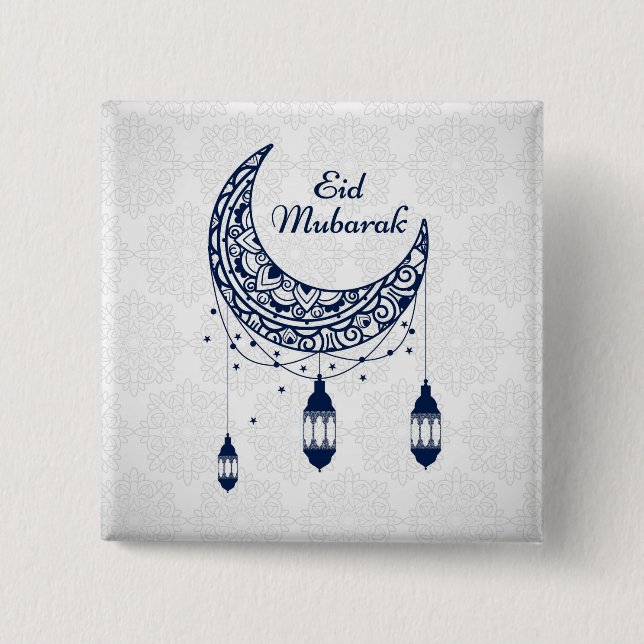 Eid Mubarak 2 Inch Square Button (Front)