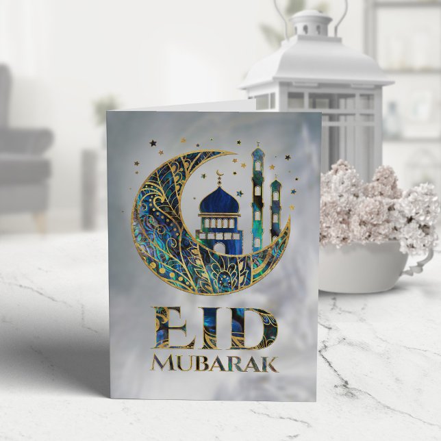 Eid Mubarak - Abalone Shell, Pearl and Gold Card (Creator Uploaded)
