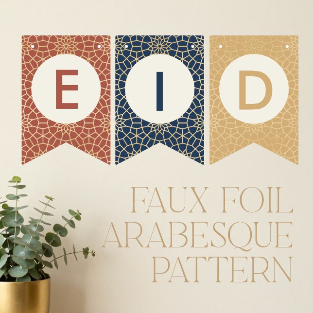 Eid Mubarak Arabian Pattern Bunting Flags (Creator Uploaded)
