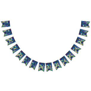 Eid Mubarak Banner- Brushstrokes Bunting Flags