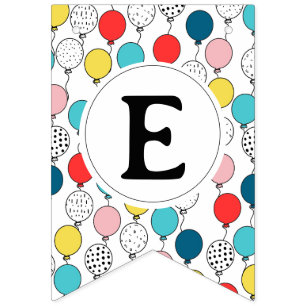 Eid Mubarak bunting flags, colourful balloons Bunting Flags
