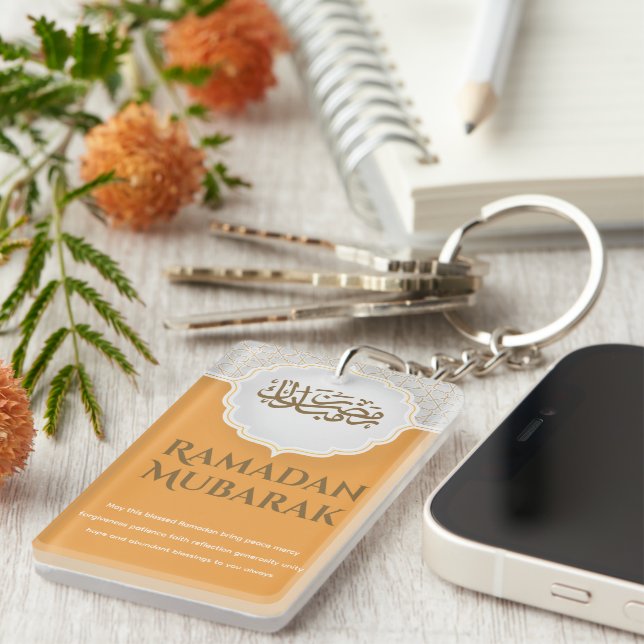 Eid Mubarak Card with Masjid Keychain (Front Right)