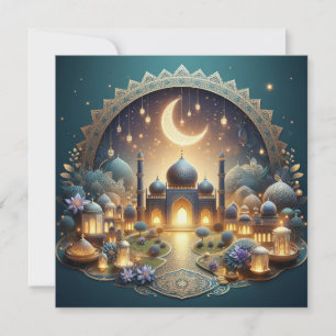 Eid Mubarak Customizable Greetings Text Holiday Card