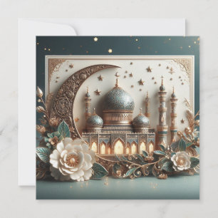 Eid Mubarak Customizable Greetings Text Holiday Card