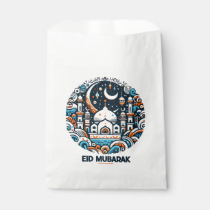 Eid Mubarak Decorated Crescent Colourful keepsak Favour Bag