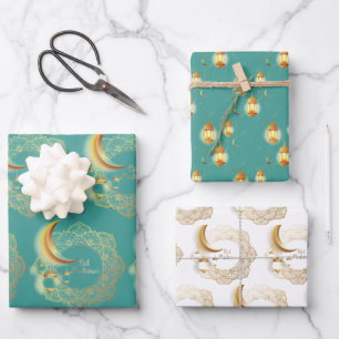 Eid mubarak fanoos  wrapping paper sheet