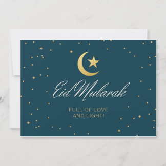 Eid Mubarak Flat Greeting Card