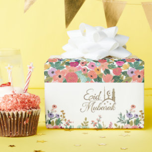 Eid mubarak floral  wrapping paper