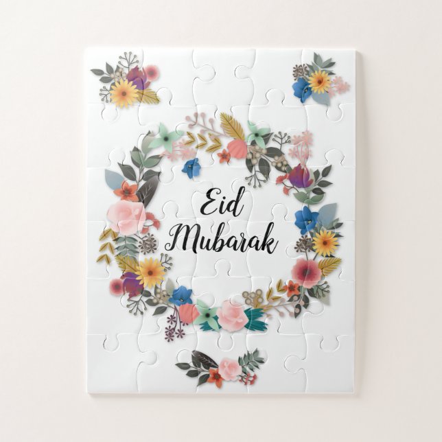 EID MUBARAK FLORAL WREATH PUZZLE (Vertical)