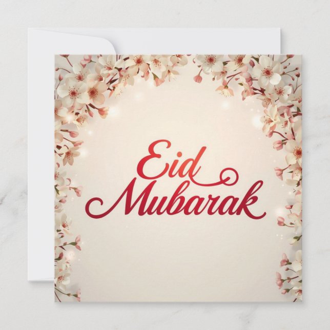 Eid mubarak for Eid Fitr Card (Front)