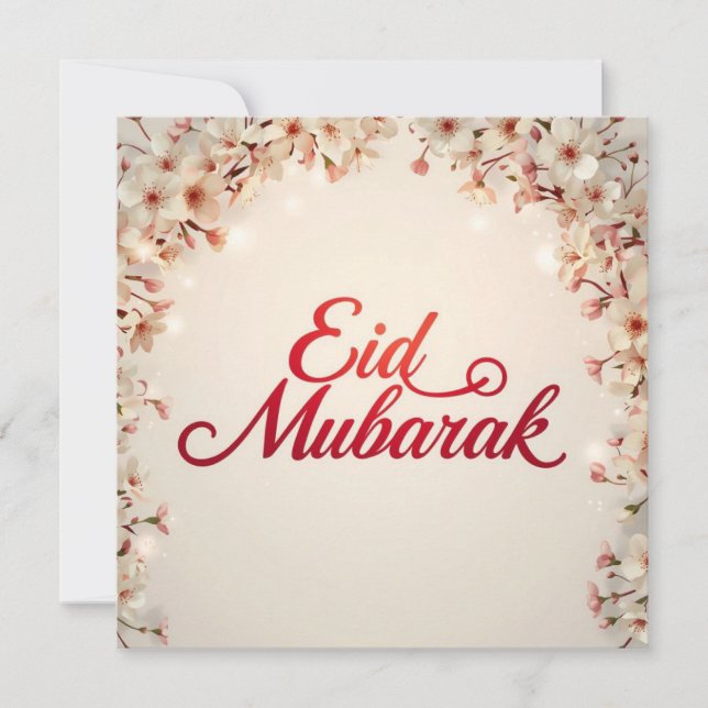 Eid mubarak for Eid Fitr Card (Front)