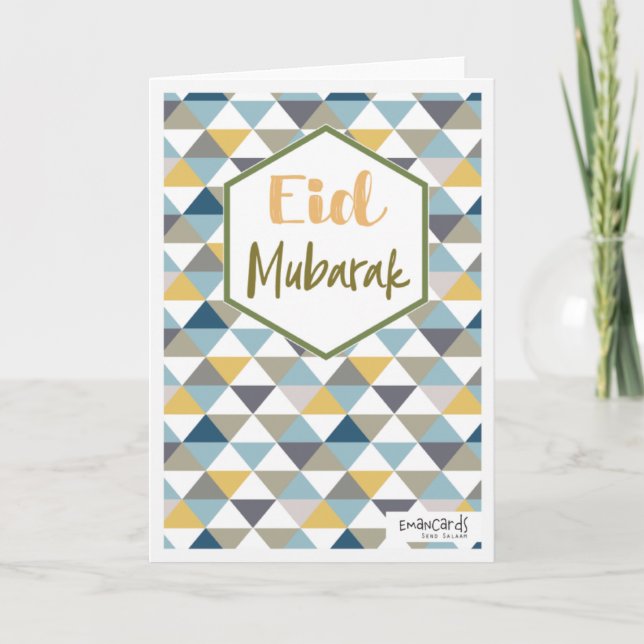 Eid Mubarak - Geometric Design Card (Front)