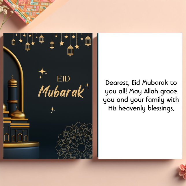 Eid Mubarak Golden Black Card (Creator Uploaded)