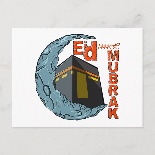 Eid mubarak holiday postcard (Front)