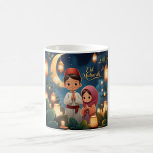 Eid Mubarak Lantern Night Scene Coffee Mug