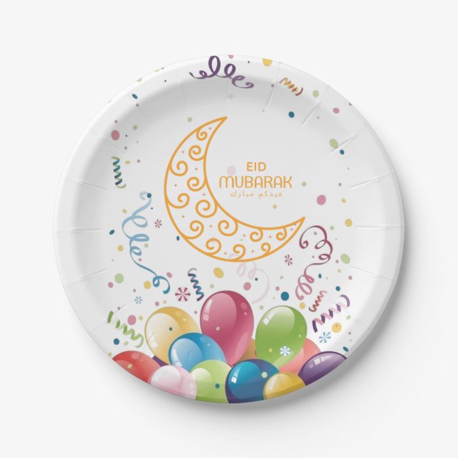 Eid mubarak  paper plate (Front)