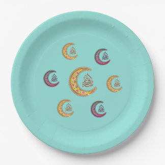 eid mubarak paper plates عيد مبارك