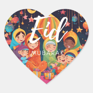 Eid Mubarak Present Giving Stickers 