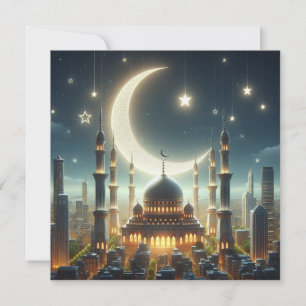 Eid Mubarak Ramadan Customizable Greetings Text Holiday Card
