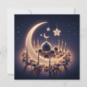 Eid Mubarak Ramadan Customizable Greetings Text Holiday Card