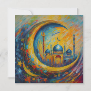 Eid Mubarak Ramadan Customizable Greetings Text Holiday Card