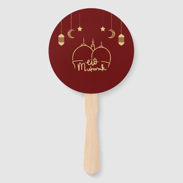 EID MUBARAK RAMADAN  HAND FAN (Front)