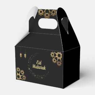Eid Mubarak / Ramadan Kareem Golden Customize Favor Box