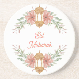 Eid Mubarak  Ramadan Mubarak  Flowers Wreath Lamp  Coaster