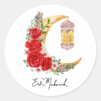 Eid Mubarak Rose Floral Cresent Islamic Lantern