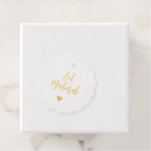 Eid Mubarak Simple Gold Favour Tags