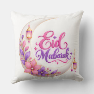 Eid Mubarak throw Pillow 