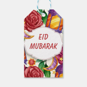 Eid Mubarak Watercolor Floral   Gift Tags
