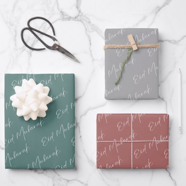 Eid Mubarak Wrapping Paper, Gift wrap for eid (Front)