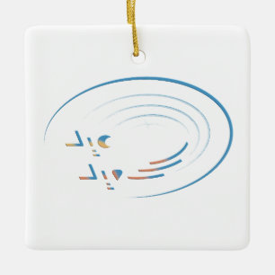 Eid, Spirals of Joy Ceramic Ornament