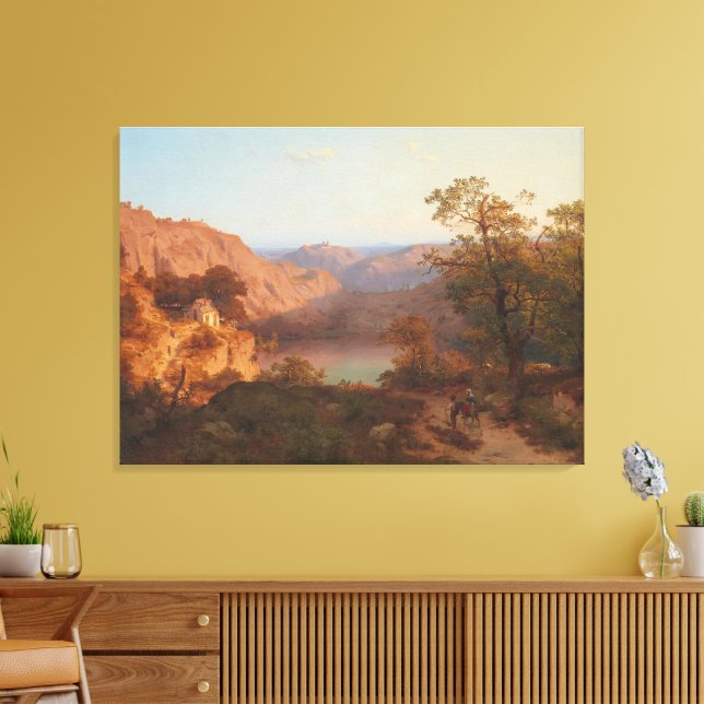 Eifel Landscape (1843) – Heinrich Funk Canvas Print (Insitu(LivingRoom))