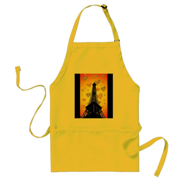 Eifel Tower Hearts Apron (Front)
