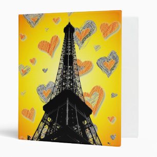 Eifel Tower Hearts Binder