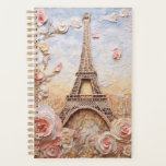Eifel Tower Paris France Pink Floral Planner<br><div class="desc">Eifel Tower Paris France Pink Floral Planners features a stylish modern 3D design with the Eifel Tower in Paris accented with pink flowers. Perfect as a gift for family and friends for birthday,  Christmas,  holidays and more or for mom for Mother's Day. Designed by Evco Studio www.zazzle.com/store/evcostudio</div>