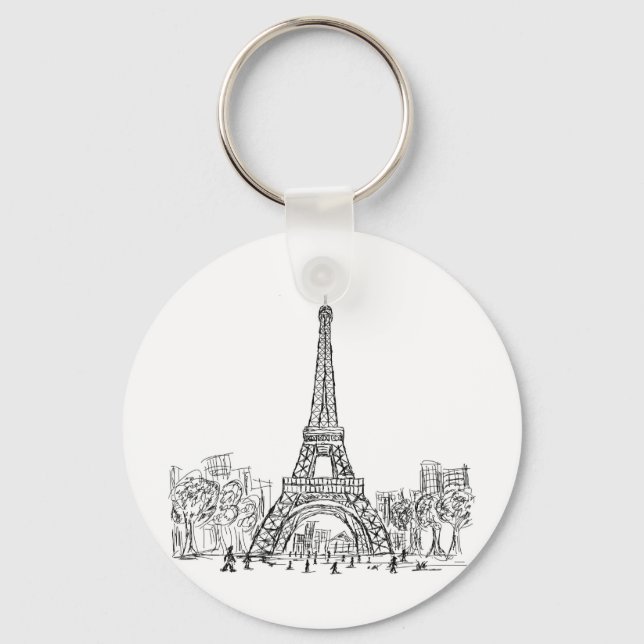 Eifel Tower Paris Keychain (Front)