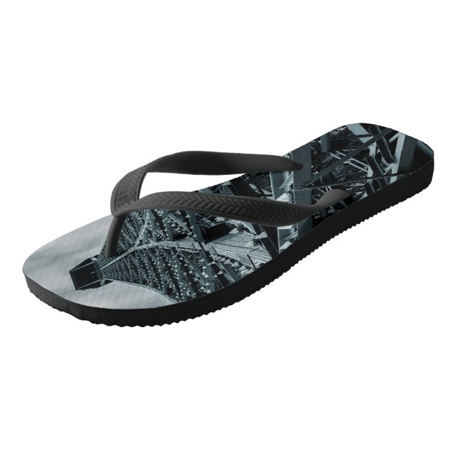 Eifel tower Paris Steel and the sky   Flask Socks Flip Flops (Angled)