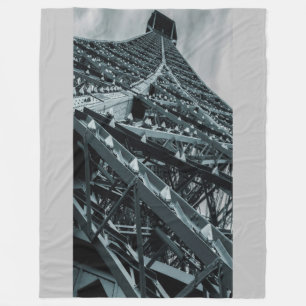 Eifel tower Paris Steel and the sky Fleece Blanket