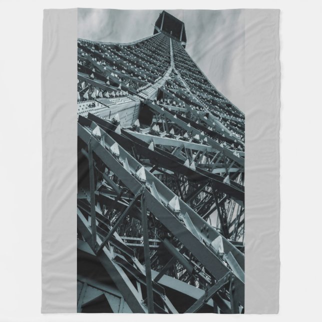 Eifel tower Paris Steel and the sky  Fleece Blanket (Front)