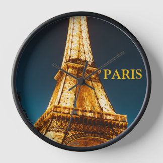 Eiffel Gold Tower clock