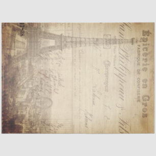 Eiffel Junk Journal Background Decoupage Sheet