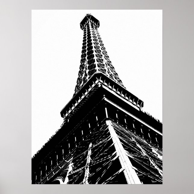 Eiffel on White Poster (Front)