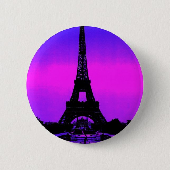 Eiffel Tower 2 Inch Round Button (Front)