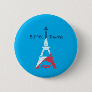 Eiffel Tower 2 Inch Round Button