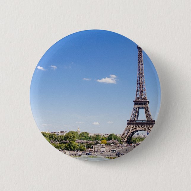 eiffel-tower 2 inch round button (Front)