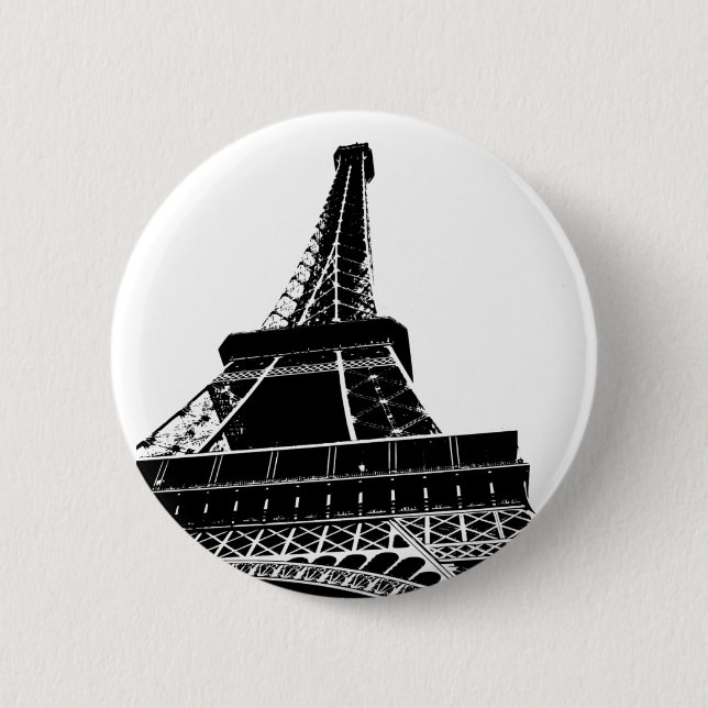 Eiffel Tower 2 Inch Round Button (Front)