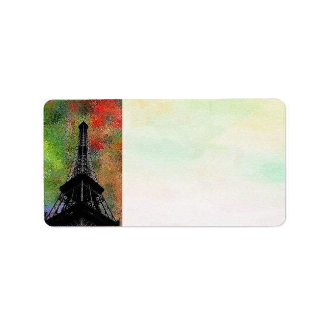 Eiffel Tower Address Label (Front)